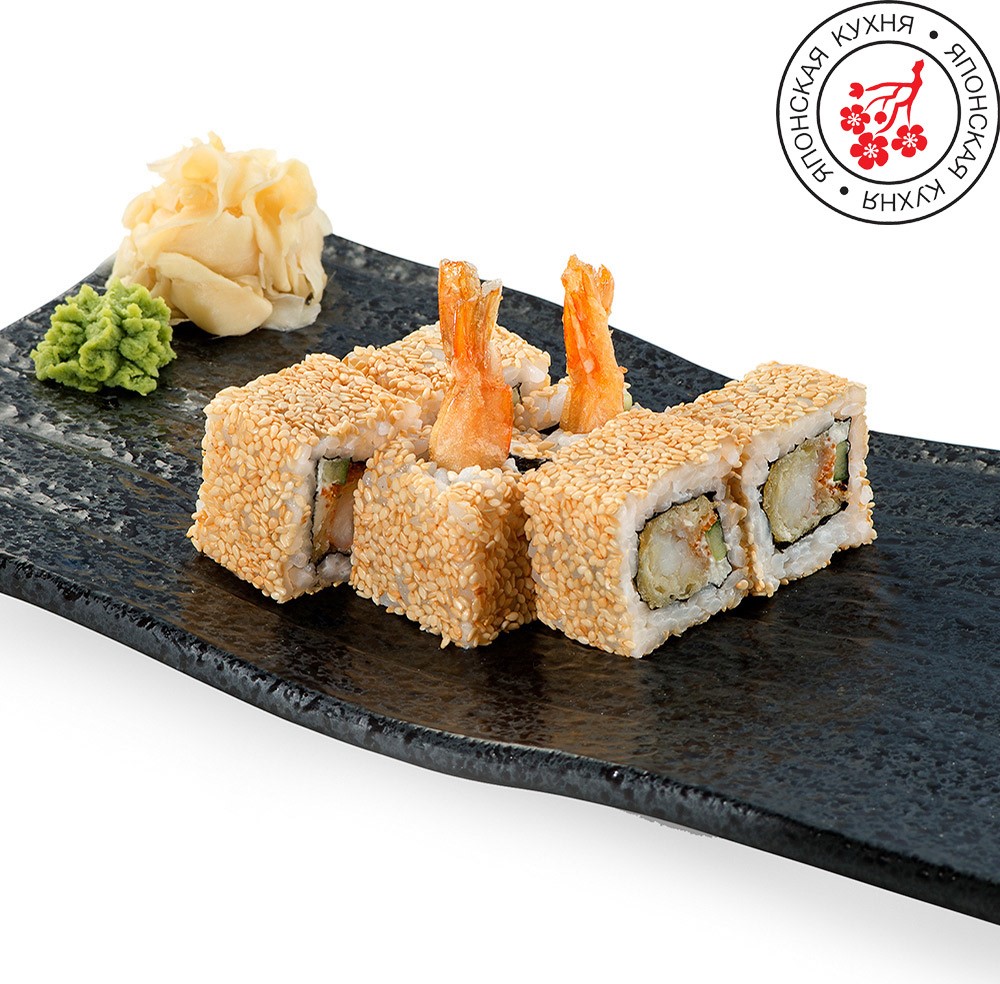 Ролл с креветкой темпура 6шт