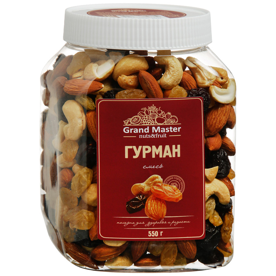 Cмесь орехов и сухофруктов Grand Master Гурман, 550г