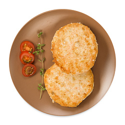 Котлеты жареные из лосося атлантического (семги) и трески